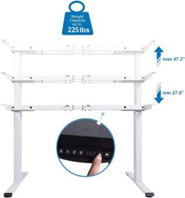 img 3 attached to 🖥️ Yoogu Electric Dual Motor Height Adjustable Standing Desk Frame with 3 Memory Controller – Ideal for Home and Office Use