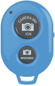 img 2 attached to 📷 Bluetooth Camera Shutter Remote Control - Capture Incredible Photos and Videos Hands-Free - Compatible with iOS and Android Smartphones and Tablets - Includes 1 Wrist Strap (Blue)