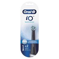 enhanced oral-b io ultimate clean brush head replacements, 2-pack - black logo