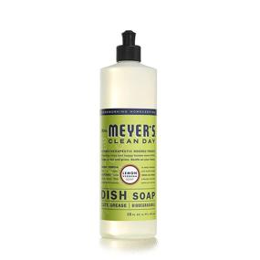 img 3 attached to 🍋 Cruelty Free and Non-Toxic Lemon Verbena Scent Liquid Dish Soap by Mrs. Meyer's Clean Day - 16 oz, Pack of 6