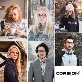 img 2 attached to 👓 COASION Vintage Round Blue Light Blocking Glasses for Women - Small Face Anti Blue Ray Computer Game Eyeglasses