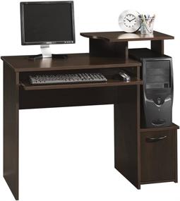 img 2 attached to 🖥️ Sauder Beginnings Computer Desk: Cinnamon Cherry Finish - High-Quality and Functional
