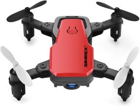 img 4 attached to 🚁 SIMREX X300C Foldable Altitude Hold Headless Mini Drone RC Quadcopter, RTF 360 Degree FPV Video WiFi 720P HD Camera, 6-Axis Gyro 4CH 2.4Ghz Remote Control for Super Easy Fly Training (Red)