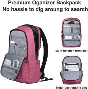 img 1 attached to 🎒 Kopack Women's Laptop Backpack with USB Charging Port, Anti-Theft Compartment for 15.6 Inch Laptop, Magenta-Colored