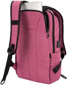 img 2 attached to 🎒 Kopack Women's Laptop Backpack with USB Charging Port, Anti-Theft Compartment for 15.6 Inch Laptop, Magenta-Colored