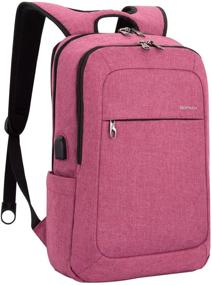 img 3 attached to 🎒 Kopack Women's Laptop Backpack with USB Charging Port, Anti-Theft Compartment for 15.6 Inch Laptop, Magenta-Colored