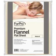 🛏️ forpro premium flannel flat massage table sheet, ultra-light, stain and wrinkle-resistant, 63 inches wide x 100 inches long, natural logo