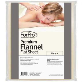 img 1 attached to 🛏️ ForPro Premium Flannel Flat Massage Table Sheet, Ultra-Light, Stain and Wrinkle-Resistant, 63 Inches Wide x 100 Inches Long, Natural