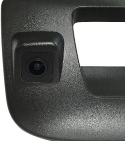 img 3 attached to PYvideo Backup Camera for Chevy Silverado/GMC Sierra (2007-2013) with Universal Monitor Compatibility (RCA) - Black Color and Key Hole Plug