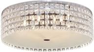 🔆 bazz pl3416on decorative ceiling fixture, dimmable, easy installation, bulbs included, kitchen, bedroom, 16-inch, chrome логотип