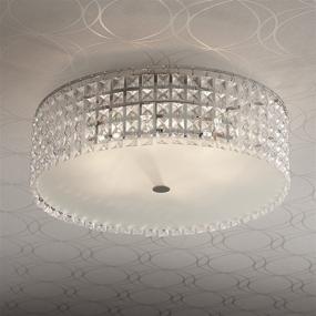 img 3 attached to 🔆 BAZZ PL3416ON Decorative Ceiling Fixture, Dimmable, Easy Installation, Bulbs Included, Kitchen, Bedroom, 16-inch, Chrome