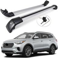 🚗 hyundai santa fe sport / santa fe xl 2013-2019 roof cargo rack top rail cross bars - lockable luggage carrier accessories (5-seat & 7-seat) logo