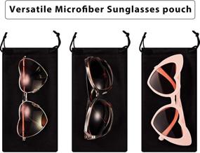 img 2 attached to Microfiber Pouch for Glasses and Sunglasses