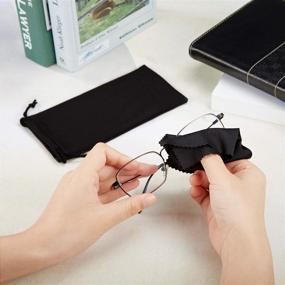img 1 attached to Microfiber Pouch for Glasses and Sunglasses
