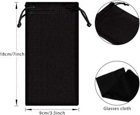img 3 attached to Microfiber Pouch for Glasses and Sunglasses