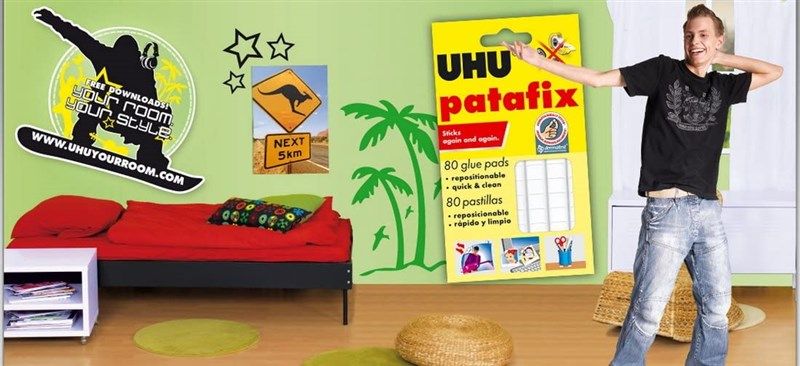 UHU Patafix Glue Pad Removable Reusable White 80 pads