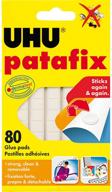 uhu patafix glue pad - removable and reusable, white (pack of 80 pads) logo