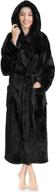 pavilia hooded fluffy fleece bathrobe logo