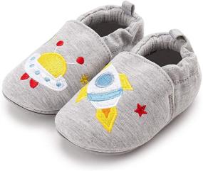 img 2 attached to HsdsBebe Toddler Slippers Sneakers Moccasins First Boys' Shoes in Slippers