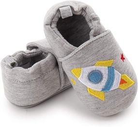 img 3 attached to HsdsBebe Toddler Slippers Sneakers Moccasins First Boys' Shoes in Slippers