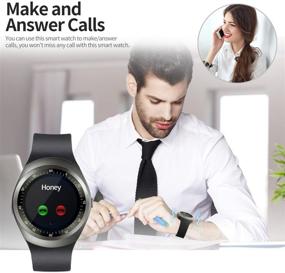 img 3 attached to 📱 Multifunctional Smart Watch for Android Phones: Calls, Messages, Fitness Tracking, SIM Card & SD Card Slot