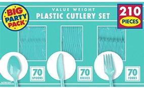 img 3 attached to 🍴 Amscan Premium Value Window Box Cutlery Set - 6x11 - Robins-egg Blue