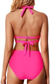 img 3 attached to 👙 Holipick Two Piece High Waisted Bikini Set: Tummy Control Swimwear for Women