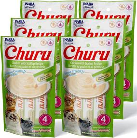 img 4 attached to 🐱 INABA Churu Cat Treats: Grain-Free, Lickable Creamy Purée with Vitamin E & Taurine – 0.5oz Tube Pack (24 Tubes)