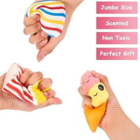 img 2 attached to 🧸 Deluxe Slow Rising Jumbo SQUISHIES Pack: Satisfying Stress Relief Toys