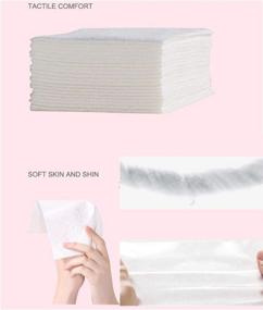 img 3 attached to 🧻 XICHEN 200-Pack Disposable Face Washing Towels, Cotton Pads for Facial Cleansing, Wet and Dry Cosmetic Cotton