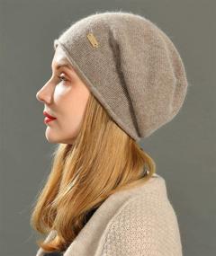 img 2 attached to Jaxmonoy Cashmere Slouchy Beanies Knitted Outdoor Recreation