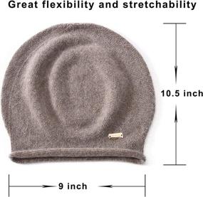 img 1 attached to Jaxmonoy Cashmere Slouchy Beanies Knitted Outdoor Recreation