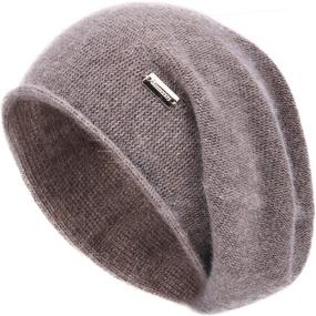 img 4 attached to Jaxmonoy Cashmere Slouchy Beanies Knitted Outdoor Recreation