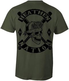 img 2 attached to Heathen Nation T Shirt 2X Large Military Men's Clothing in Shirts