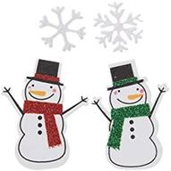 piece snowflakes snowmen foam stickers crafting logo