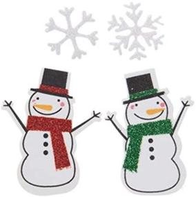 img 1 attached to Piece Snowflakes Snowmen Foam Stickers Crafting