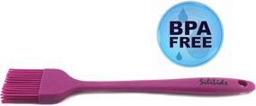 img 1 attached to Sililids Basting Brush: Purple, Ergonomic, Steel Framed, Single Piece Construction, 100% Food Grade Silicone – Ideal BBQ Gift for Enthusiasts and Chefs!