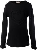 👚 girls' clothing: ipuang heart-shaped sleeve t-shirt in tops, tees & blouses logo