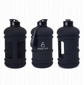 img 3 attached to 🥤 Aqua Jug Big Water Bottle, Dishwasher Safe BPA Free Drinking Water, Dark Knight Black 2.2L, Perfect for Gym Fitness Workout Sports Hiking and More