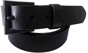 img 2 attached to 🏽 Free Buckle Size 38-40 Black Leather Belt