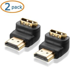 img 3 attached to 🔌 Cable Matters 2-Pack Right Angle HDMI Adapter: Enhancing 4K and HDR Viewing Experience