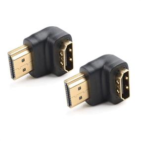 img 4 attached to 🔌 Cable Matters 2-Pack Right Angle HDMI Adapter: Enhancing 4K and HDR Viewing Experience
