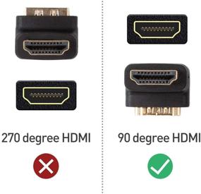 img 2 attached to 🔌 Cable Matters 2-Pack Right Angle HDMI Adapter: Enhancing 4K and HDR Viewing Experience
