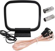 high-performance fm radio antenna set - ancable indoor 75 ohm fm dipole antenna and am loop antenna with adapter | compatible with onkyo, yamaha, pioneer, marantz, and indoor bluetooth home stereo receiver logo