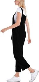img 2 attached to 👖 Gihuo Women's Adjustable Black Overalls Jumpsuit - Women's Clothing for Jumpsuits, Rompers & Overalls (Size S)
