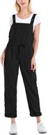👖 gihuo women's adjustable black overalls jumpsuit - women's clothing for jumpsuits, rompers & overalls (size s) logo
