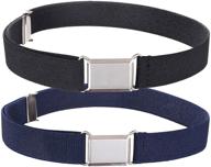 👦 stylish and durable hold’em kids belts: silver square buckle 1” elastic belts for boys and toddler girls logo
