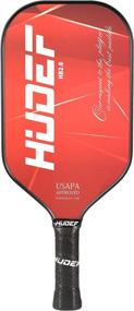 img 4 attached to HUDEF Pickleball Single Paddle: Lightweight Graphite Carbon Fiber Face, Elongated Shape, Honeycomb Core, Cushion Comfort Grip - USAPA Approved