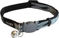 🐱 rogz catz small adjustable night cat safeloc breakaway clip collar with reflective 3/8-inch width logo