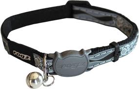 img 2 attached to 🐱 Rogz Catz Small Adjustable Night Cat Safeloc Breakaway Clip Collar with Reflective 3/8-Inch Width